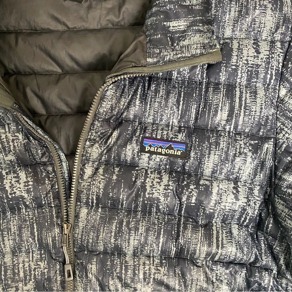 Patagonia Men’s Down Sweater Puffer Winter Jacket in Blue/Black/Gray-size Med - Picture 3 of 7